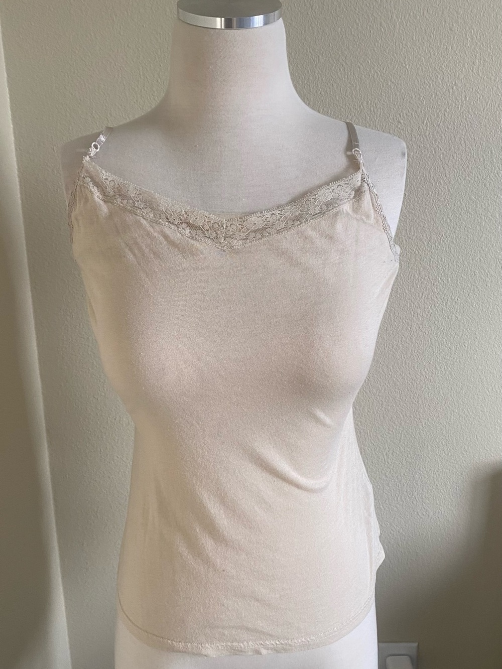 The Limited Cream Lace-Trim Camisole